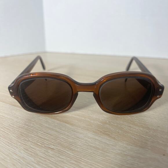 Vintage Romco 4 1/2 - 5 3/4 RO 48-20 Eyeglasses READ DESC FRAMES ONLY Brown - Picture 4 of 14